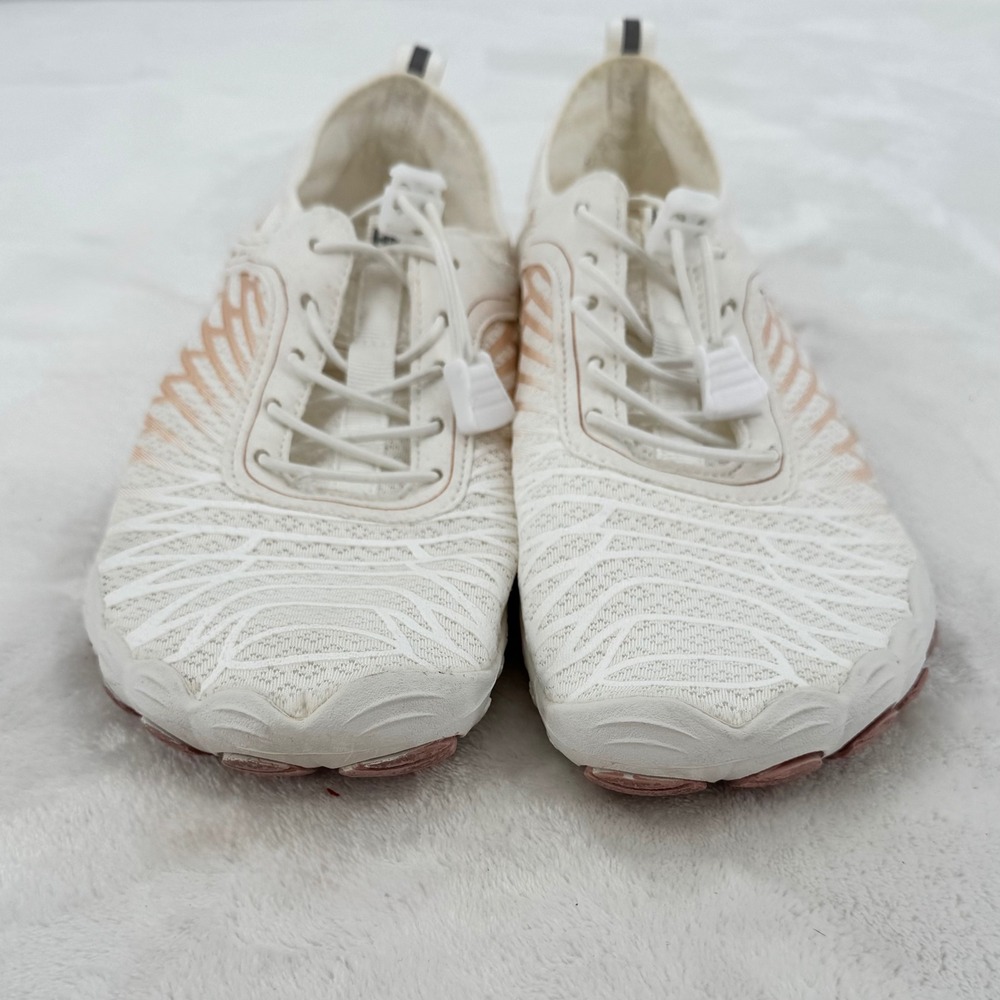Hike Footwear Lorax Barefoot Shoes Women Sz 8.5/39 White Peach NonSlip Sneakers - Picture 3 of 9